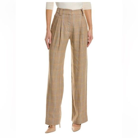 A.L.C. Fynn Plaid Straight-Leg Pants NWT size 8 $495 - Picture 2 of 10